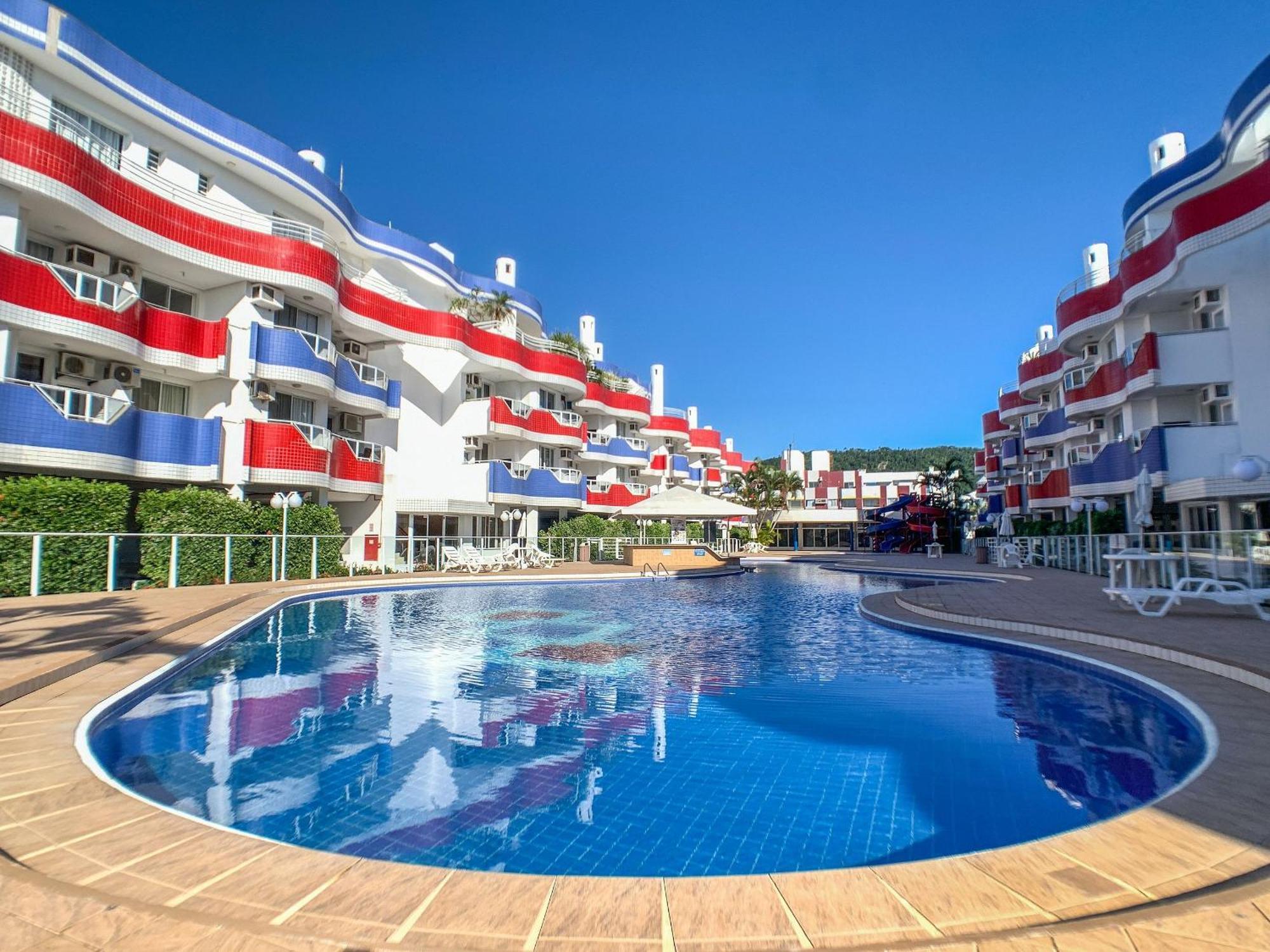 Apartamento Flat 6 Pessoas Com Piscina Aquecida - Po01i